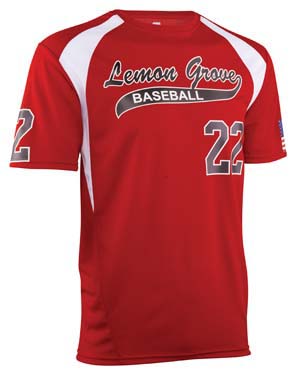 red white and blue youth baseball jersey