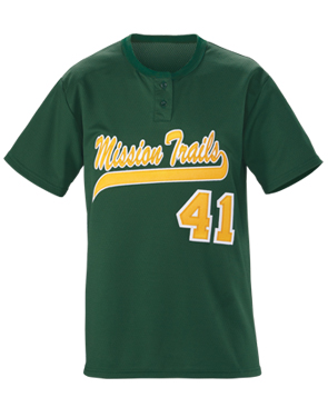 green and gold baseball jerseys