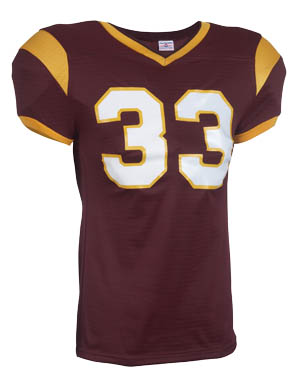 white and gold football jersey