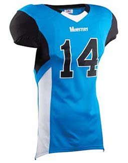 blue black and white jersey